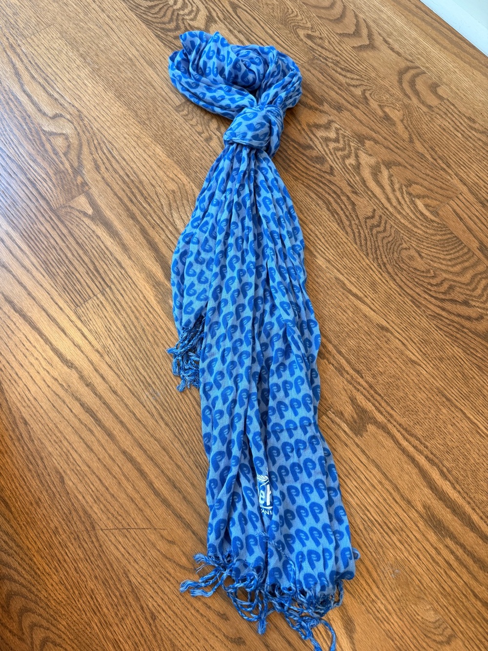 PHILADELPHIA PHILLIES MOTHERS DAY 2012 BLUE/WHITE LOGO SCARF Stroehmann Bread